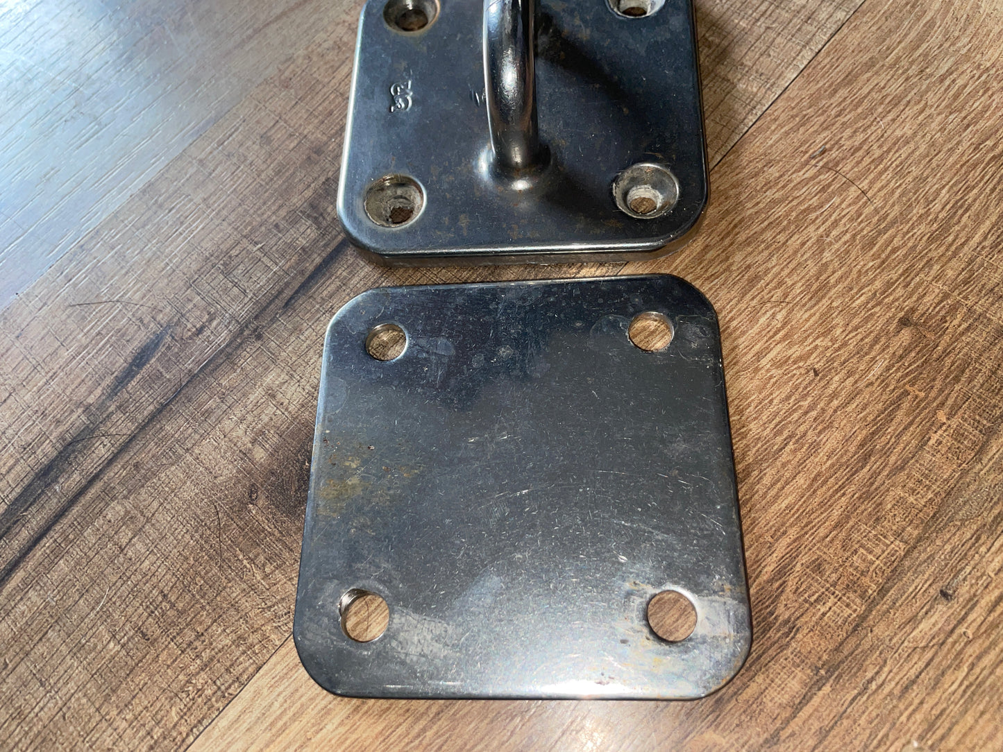 Schaefer Stainless Steel 7/8” Pad Eye - 3” Square Base