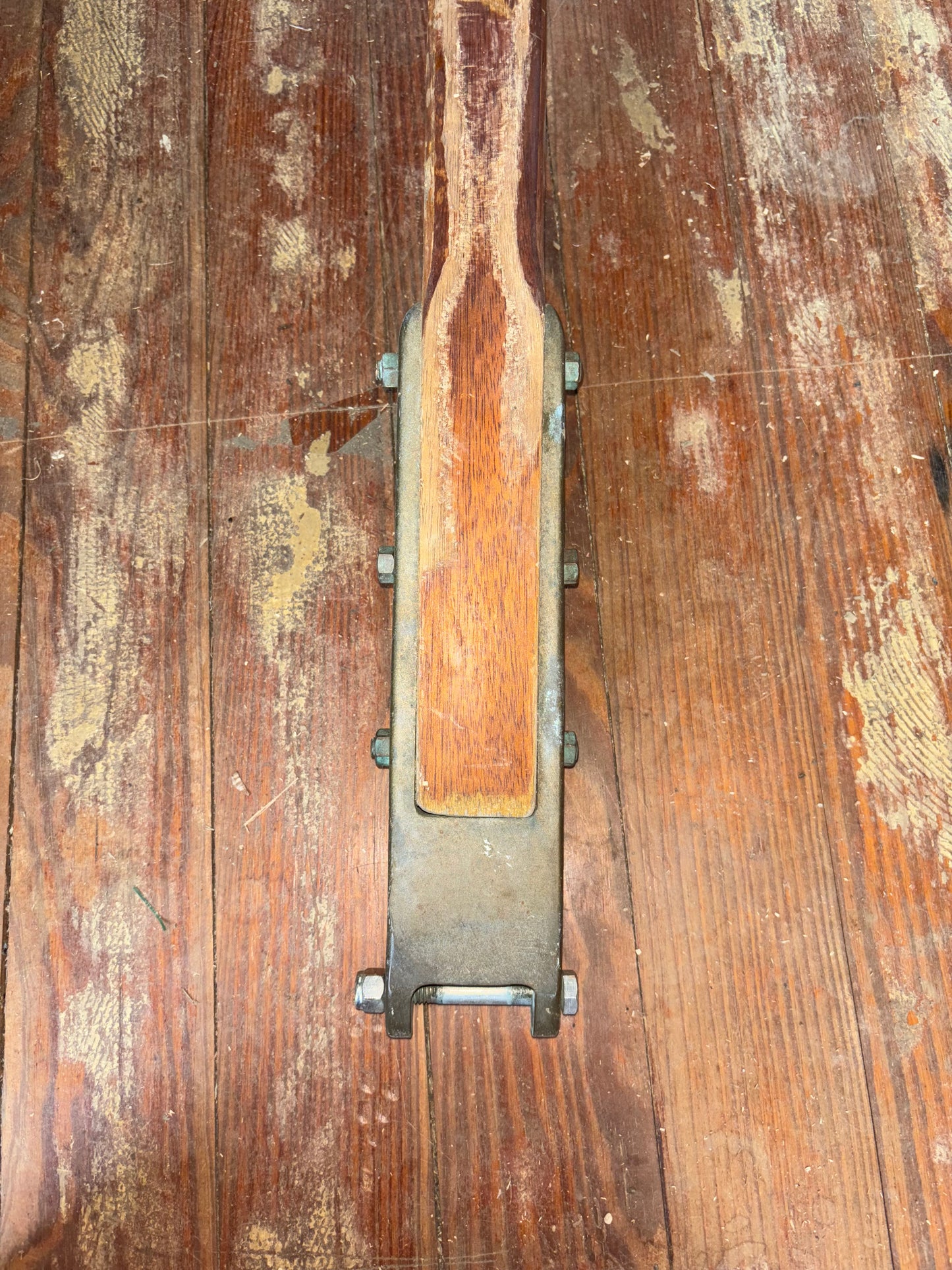 44" Long Curved Tiller Handle -- #1
