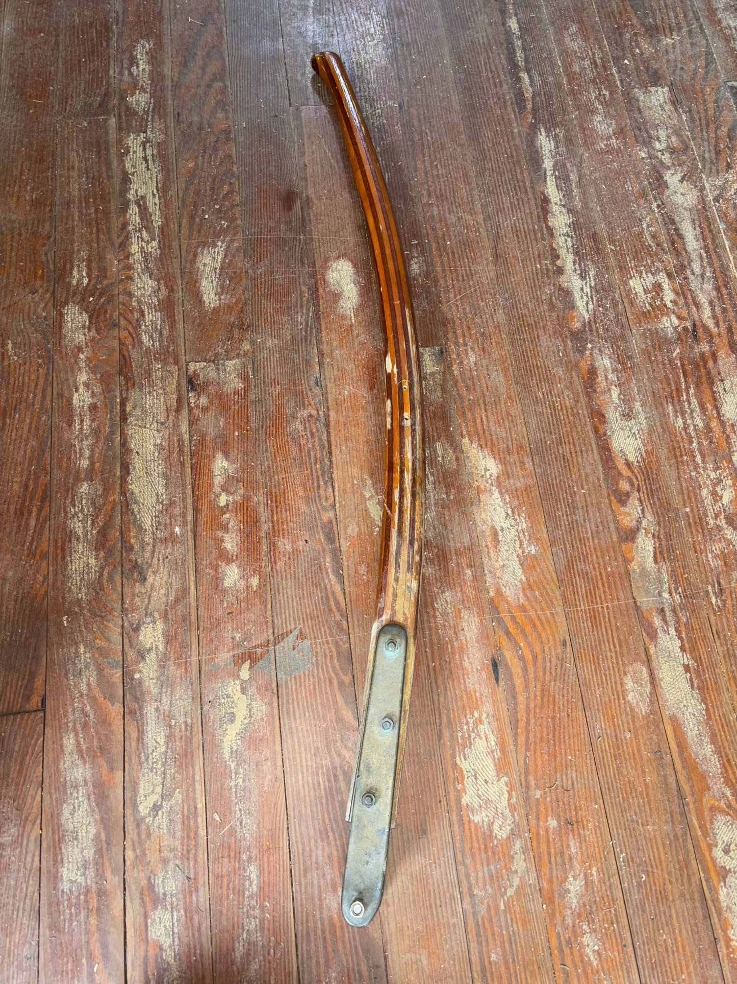 44" Long Curved Tiller Handle -- #1