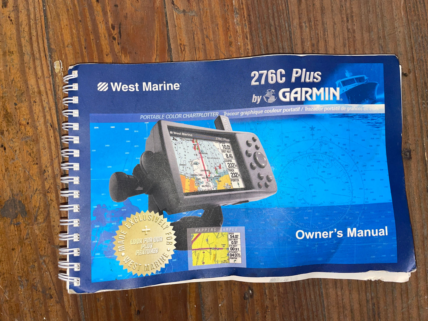 Furuno 276C Garmin West Marine Chart Plotter With Weighted Stand & Manual