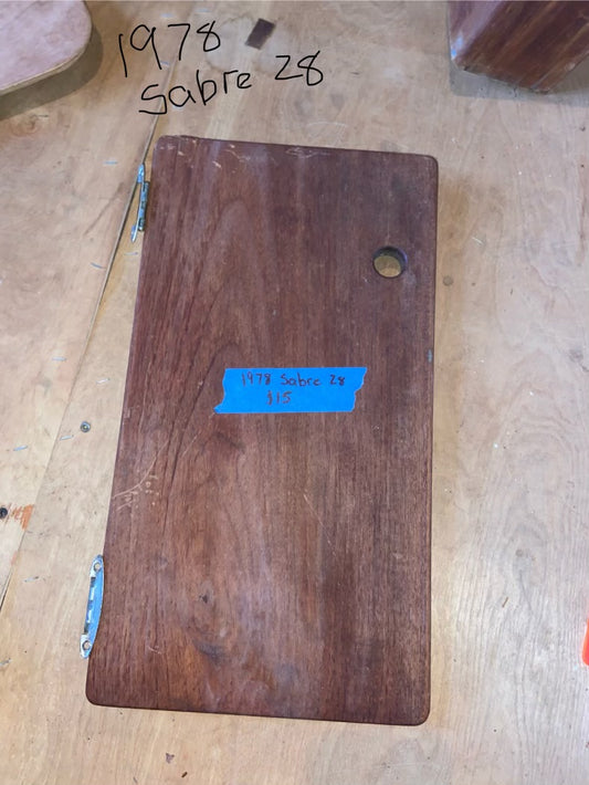1978 Sabre 28 Interior Cabinet Door- ID 17 1/8” Long x 8 7/8” Wide #128
