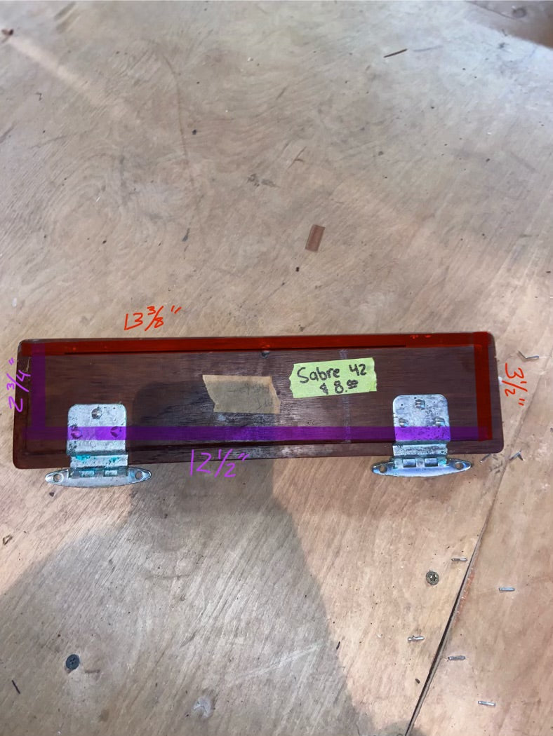 Sabre 42 Long Narrow Interior Door- ID 12 1/2” Long x 2 3/4” Wide #125