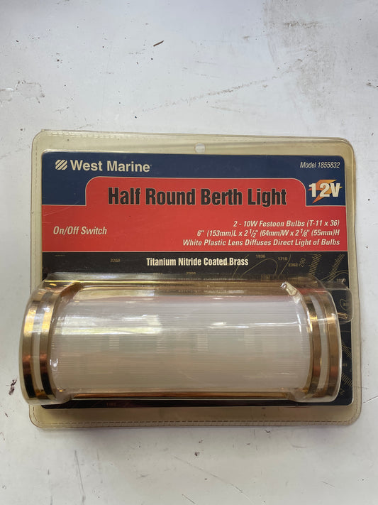 West Marine Half Round Berth Light - NEW