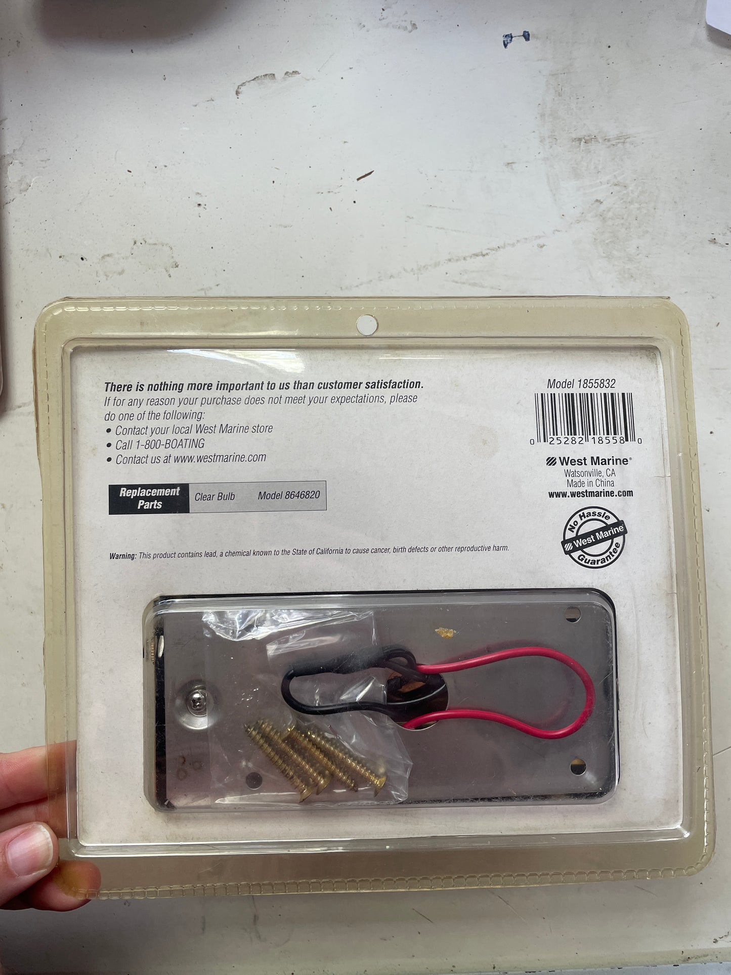 West Marine Half Round Berth Light - NEW