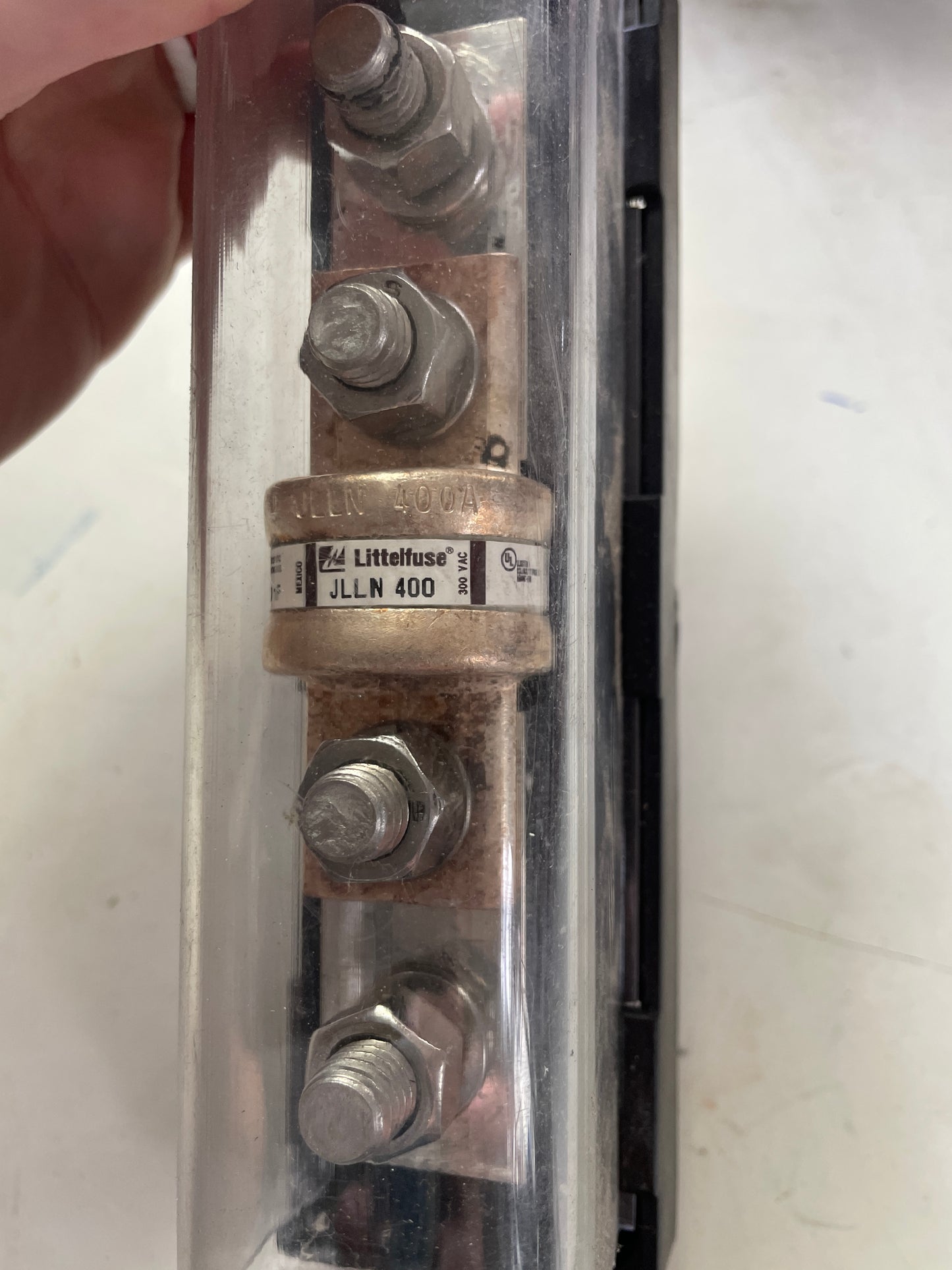 DELTEC CO. 4 Buss Terminal With Little-fuse JLLN500 Fuse