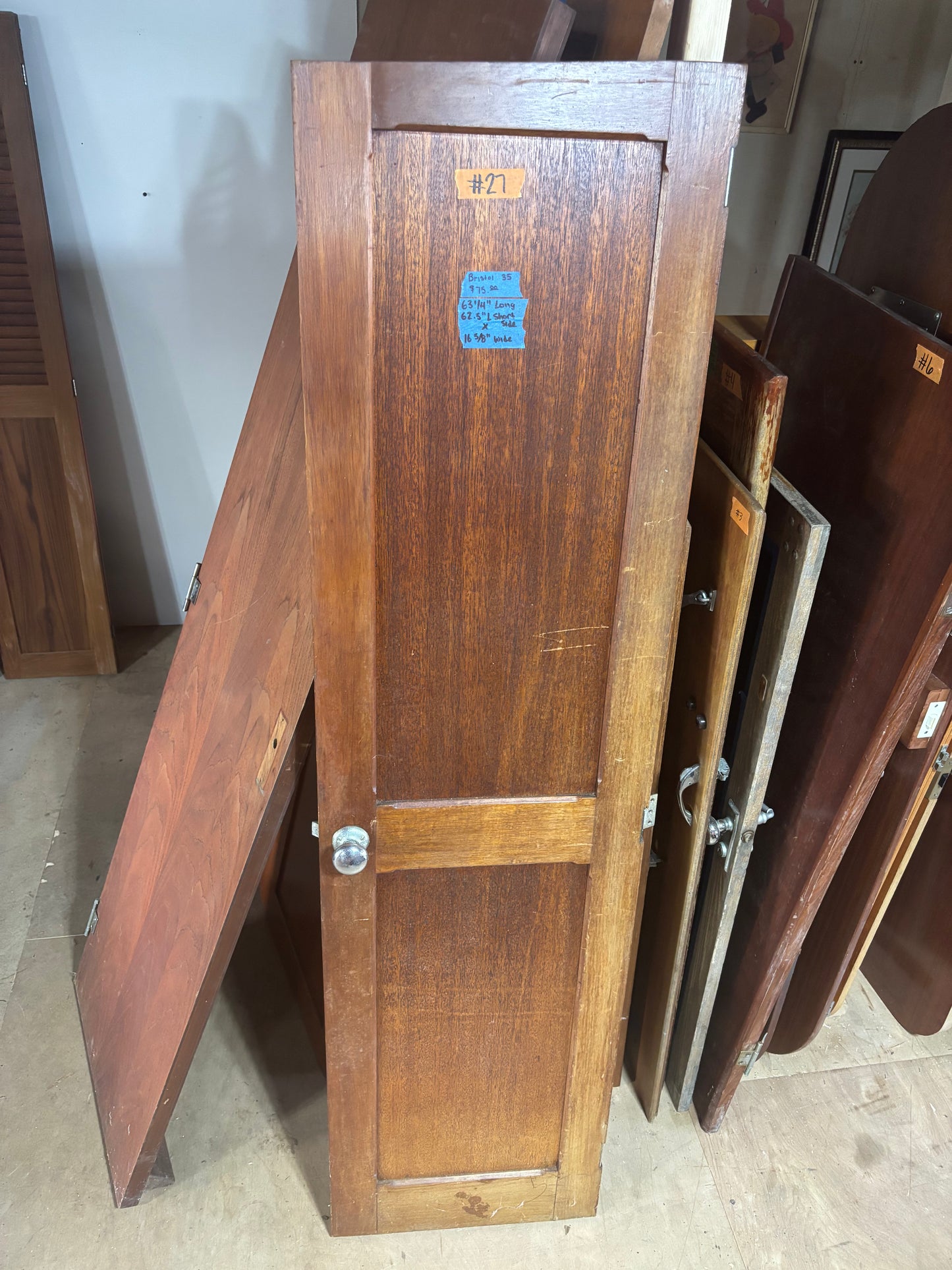 Bristol 35 Interior Door - 63 1/4" Longer Side x 62 1/2" Short Side x 16 5/8" Wide x 7/8" Thick -- #27