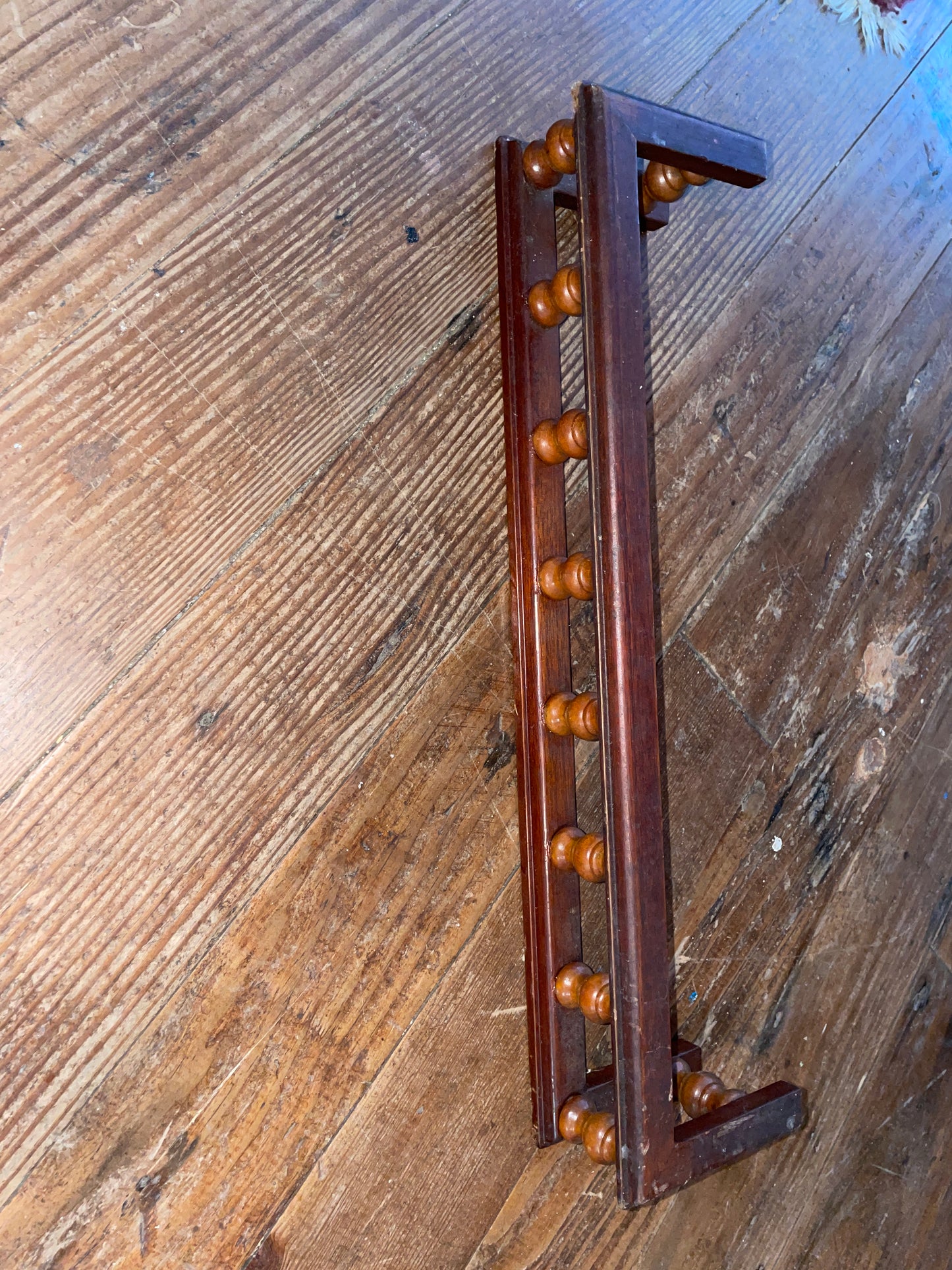 Teak Spindle Wall Shelf