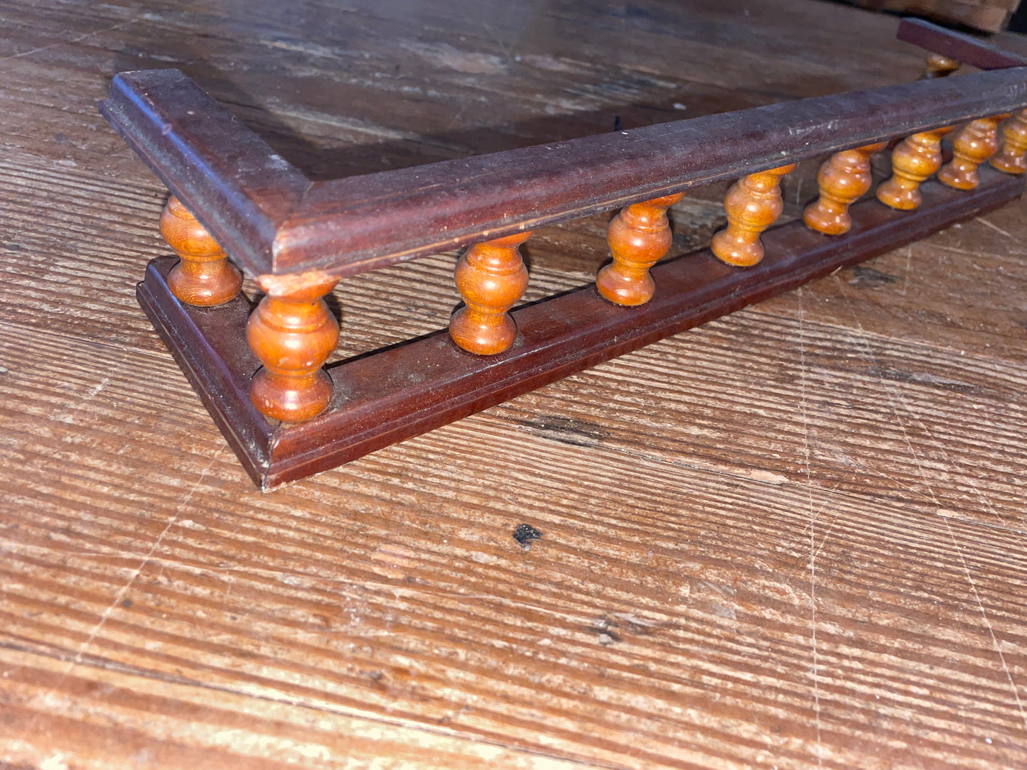 Teak Spindle Wall Shelf