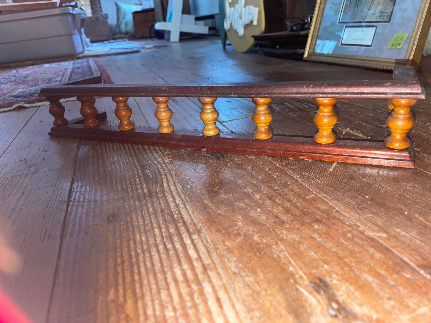 Teak Spindle Wall Shelf
