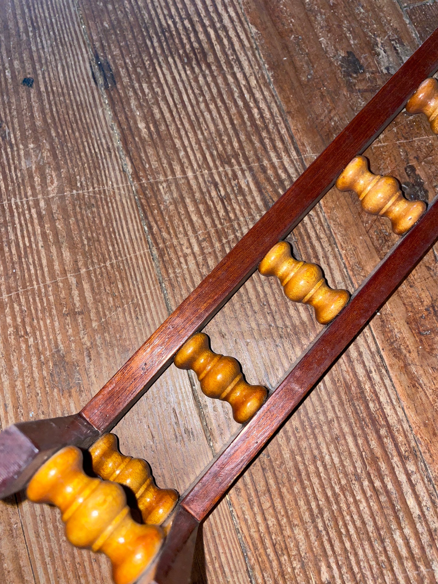 Teak Spindle Wall Shelf