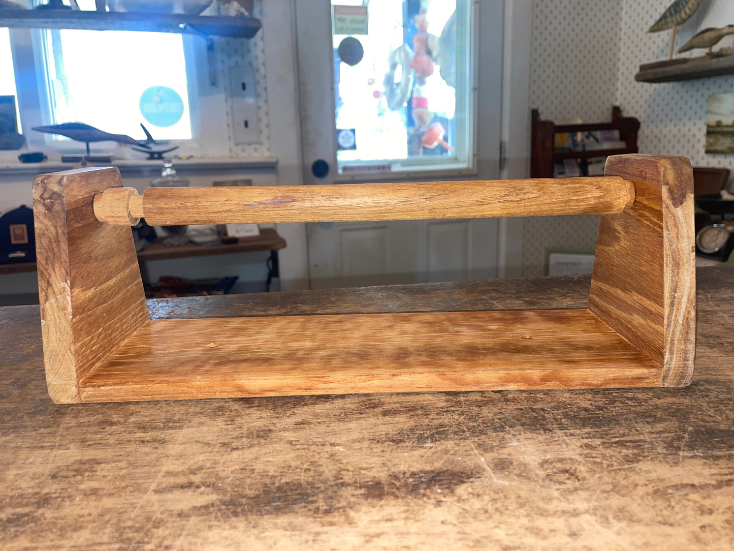 Teak Paper Towel Holder