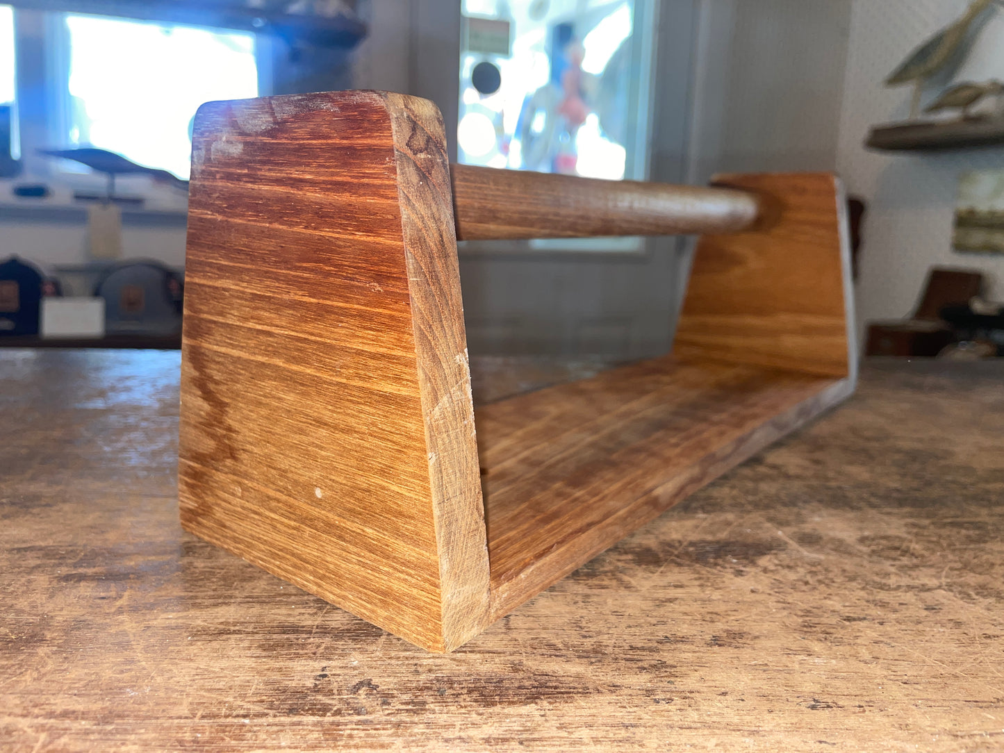 Teak Paper Towel Holder