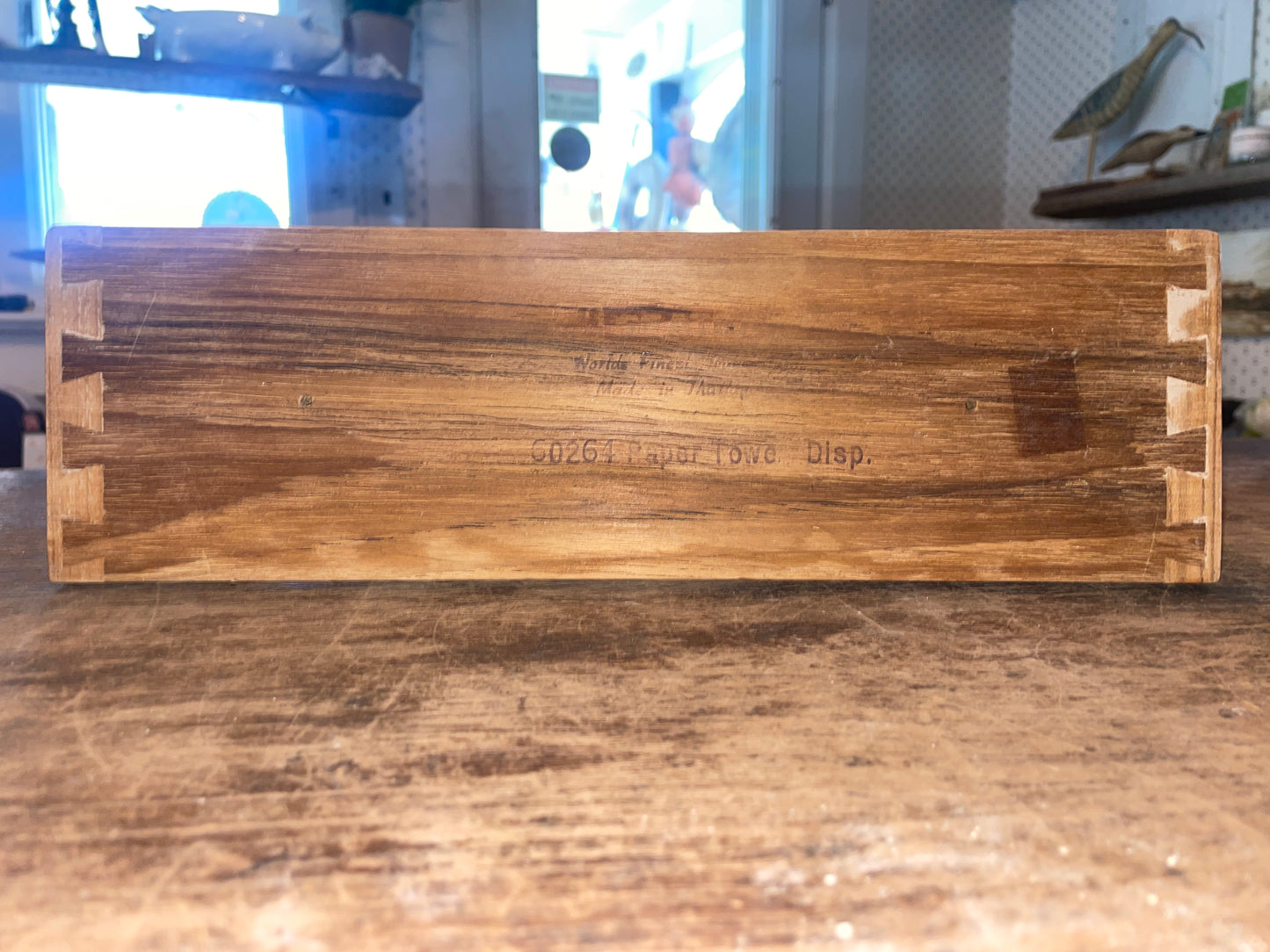 Teak Paper Towel Holder