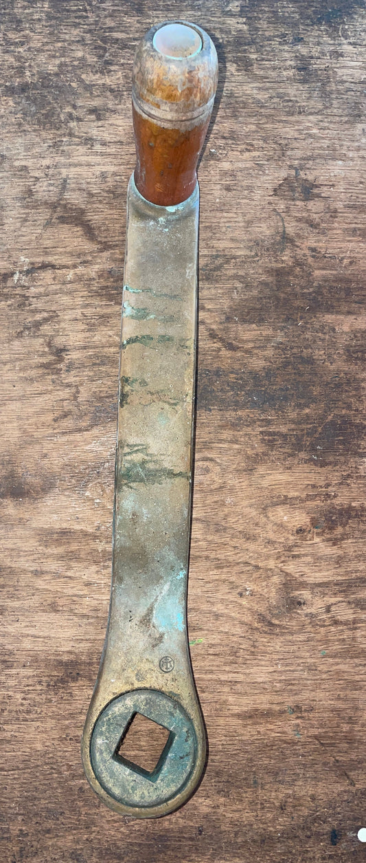 Vintage Solid Bronze Ratcheting Merriman Winch Handle