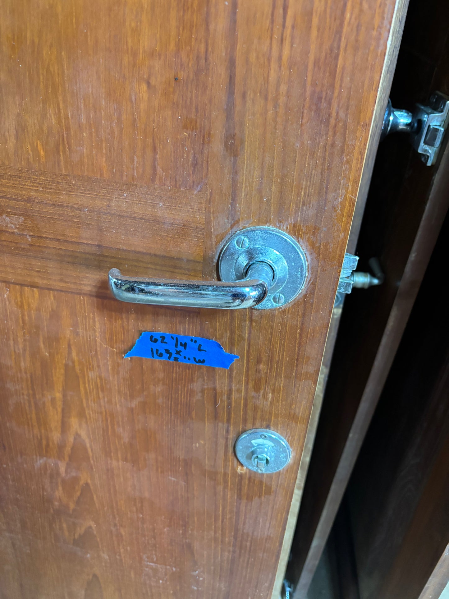 Beneteau OC 400 Portside AFT Head Interior Door - 62 1/2" x 16 3/4" x 1" -- #40
