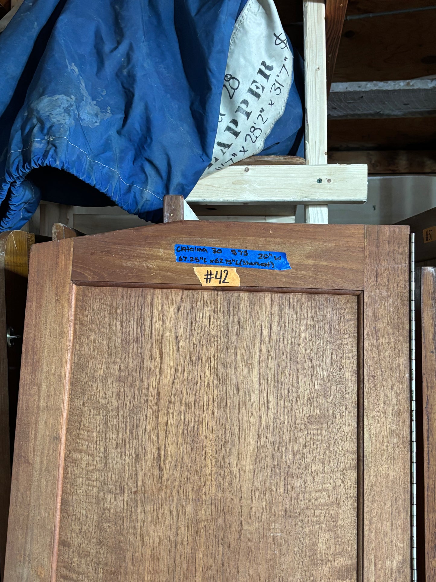 Catalina 30 Interior Door - 67 1/4" Longer Side x 62 3/4" Short Length x 20" Wide x 7/8" Thick -- #42