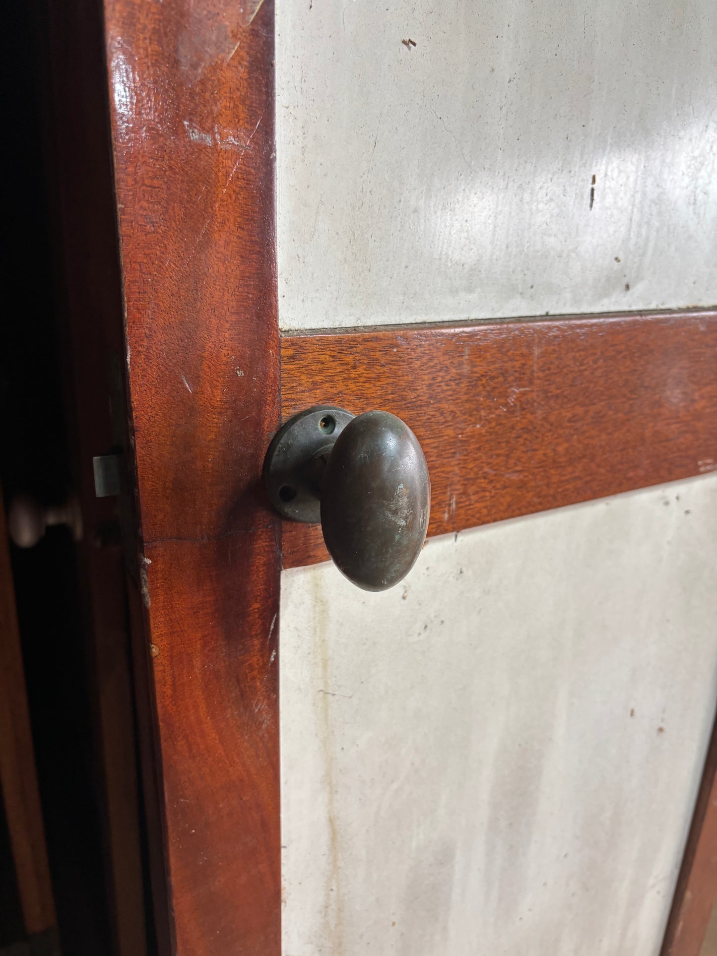 1963 Taiwan Wooden Sailboat Interior Door - 76 1/2" x 17 3/4" x 1 5/8" -- #43
