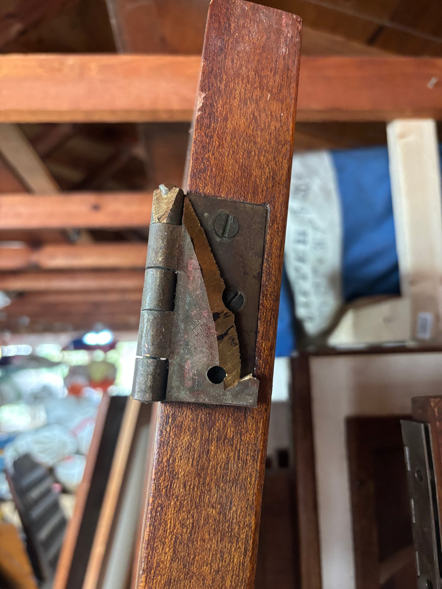 1963 Taiwan Wooden Sailboat Interior Door - 76 1/2" x 17 3/4" x 1 5/8" -- #43