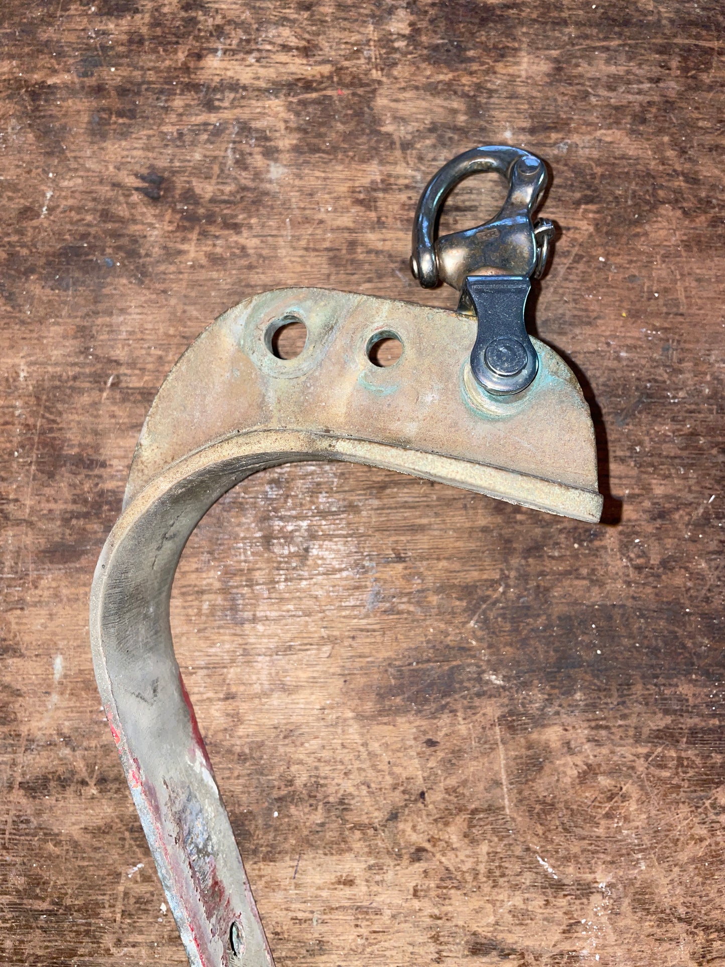 Brass Chainplate With Wichard Snap Shackle