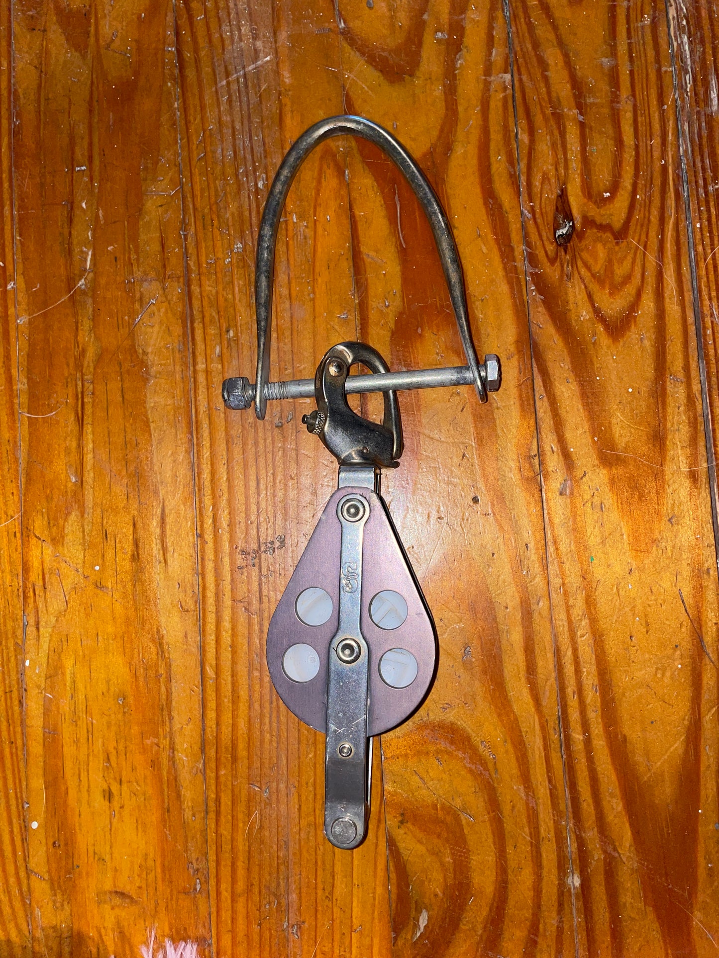 3” Width Boom Bail With Schaefer 2 1/8” Single Block- 7/16” Line