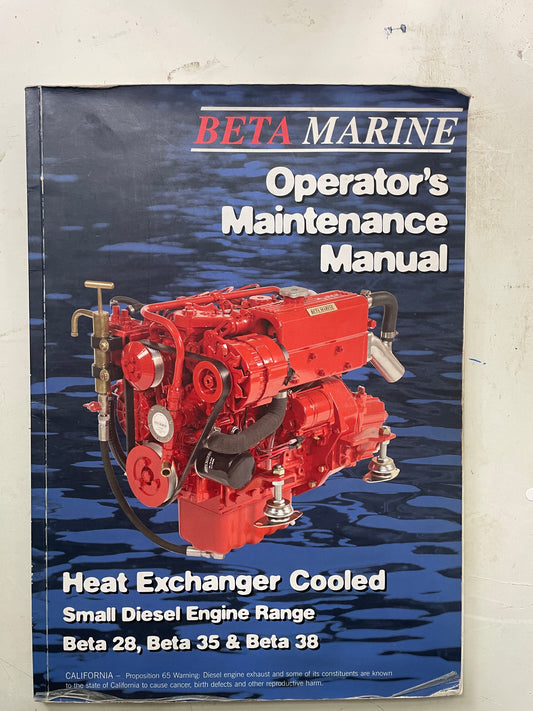 Beta Marine Operators Maintenance Manual - Small Diesel Engines Range Beta 28, 35, 38