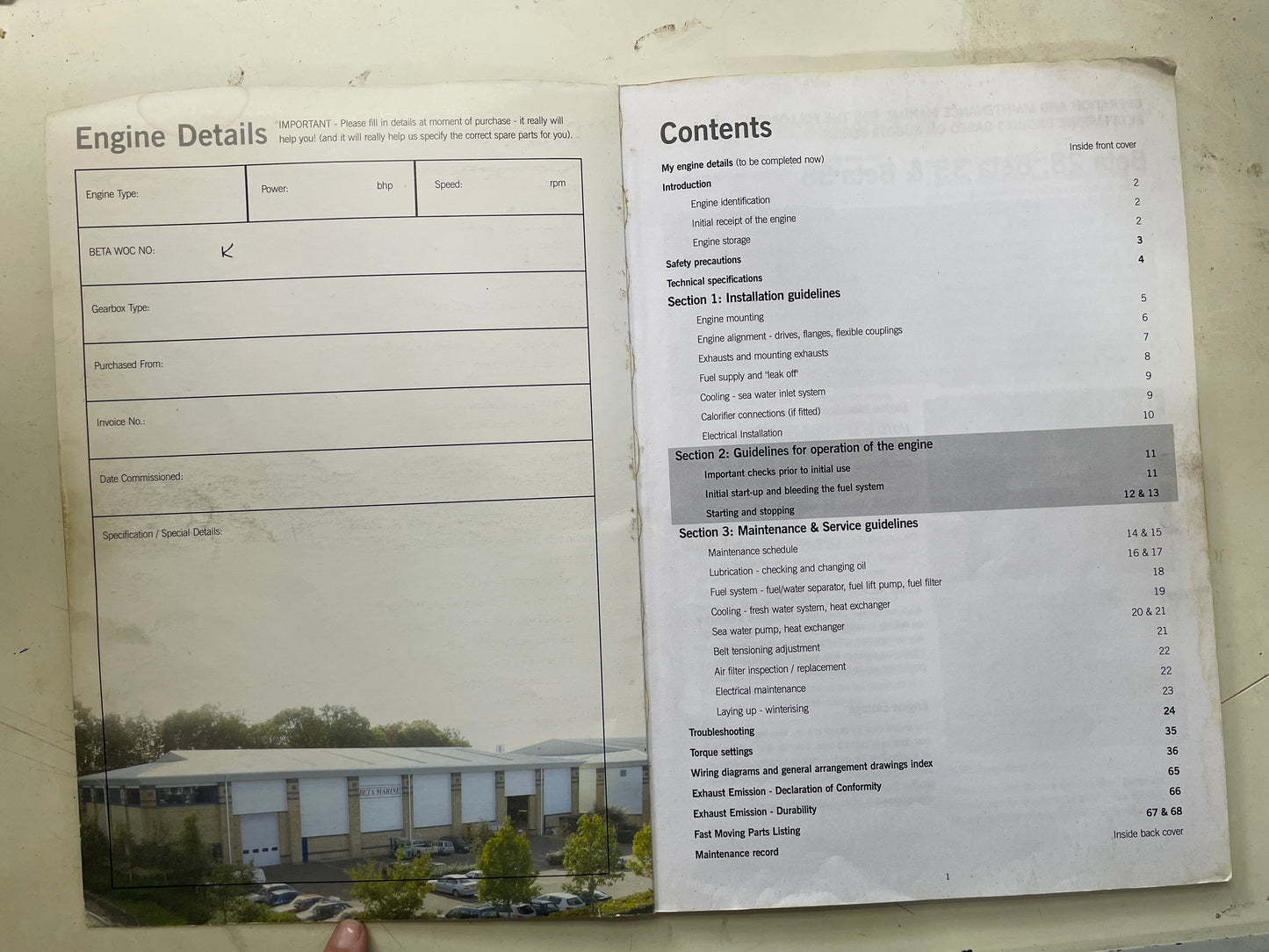 Beta Marine Operators Maintenance Manual - Small Diesel Engines Range Beta 28, 35, 38