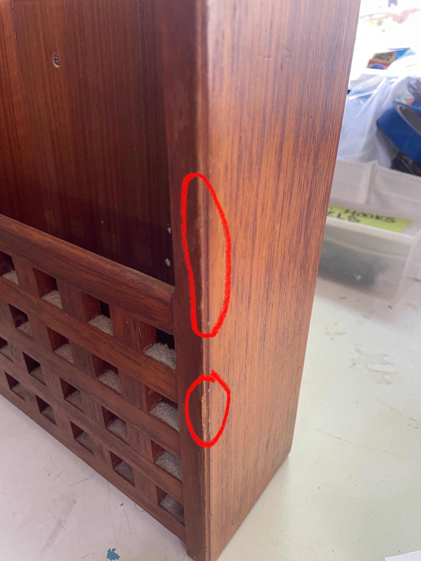 Pearson 323 Seateak Magazine Rack #60510
