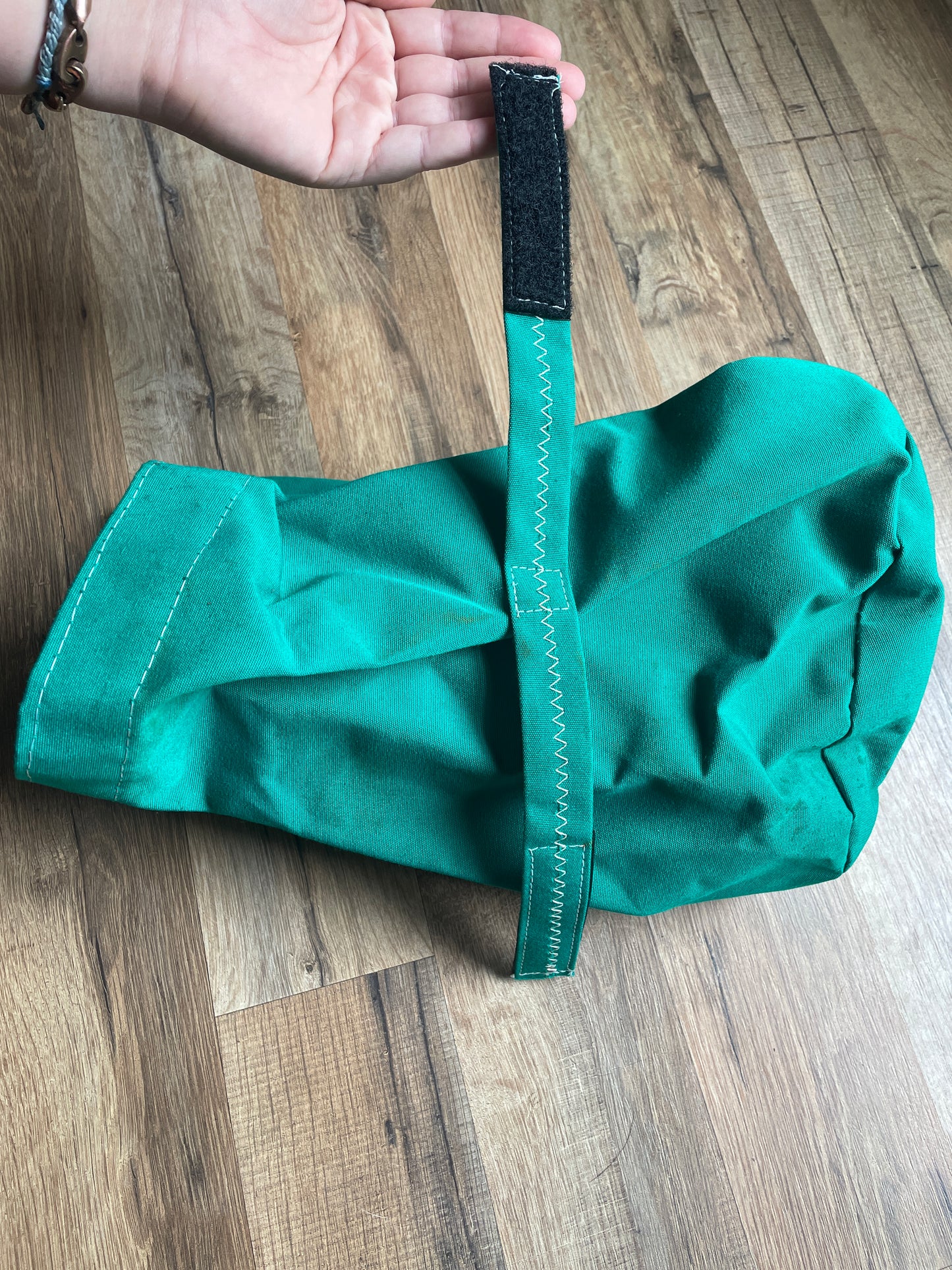 Large Green Canvas Winch Cover - 9” Diameter x 12” Tall