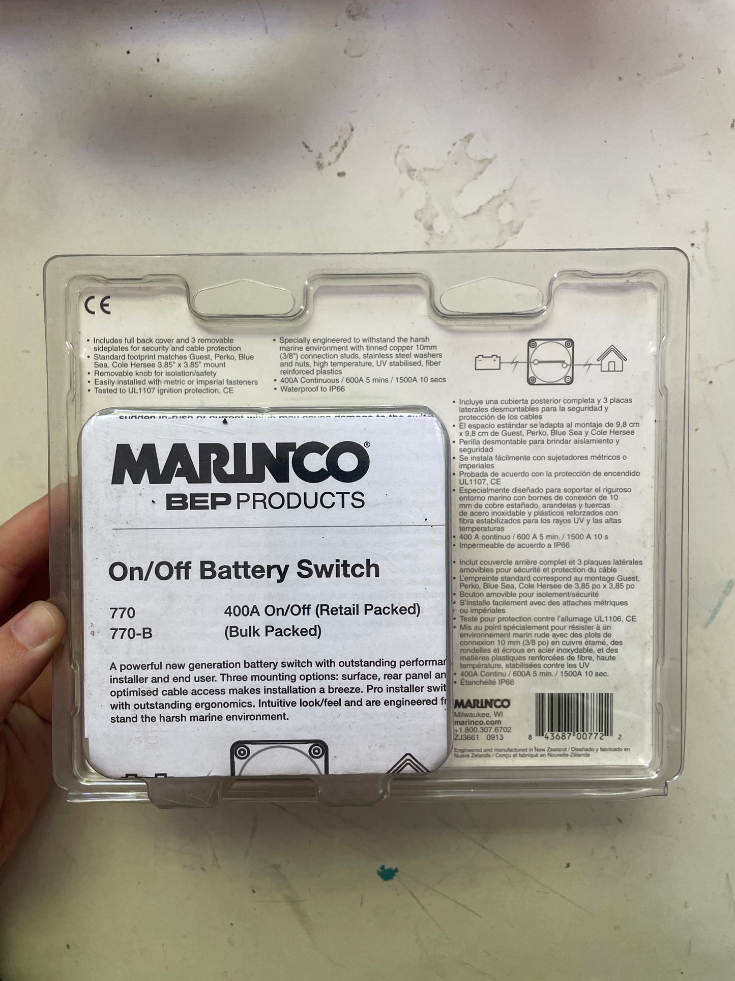 Marinco 400A 12-48VDC Battery Switch - NEW