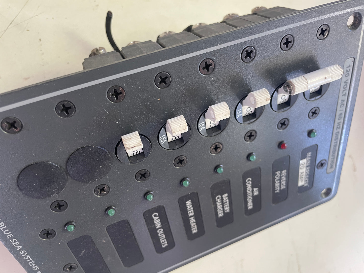 Blue Sea Systems 8 Switch (6 Installed) 120VAC/60 HZ Distribution Panel
