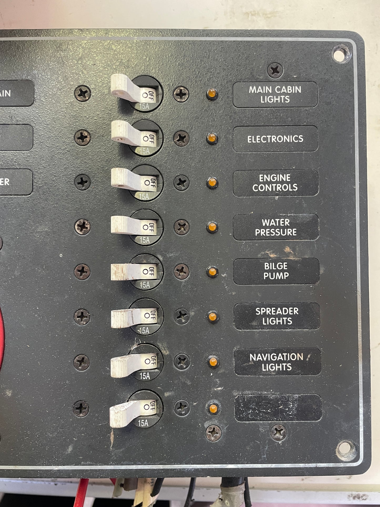 Blue Sea Systems 11 Switch 12VDC Panel & Battery Switch OFF IRWIN 10/4