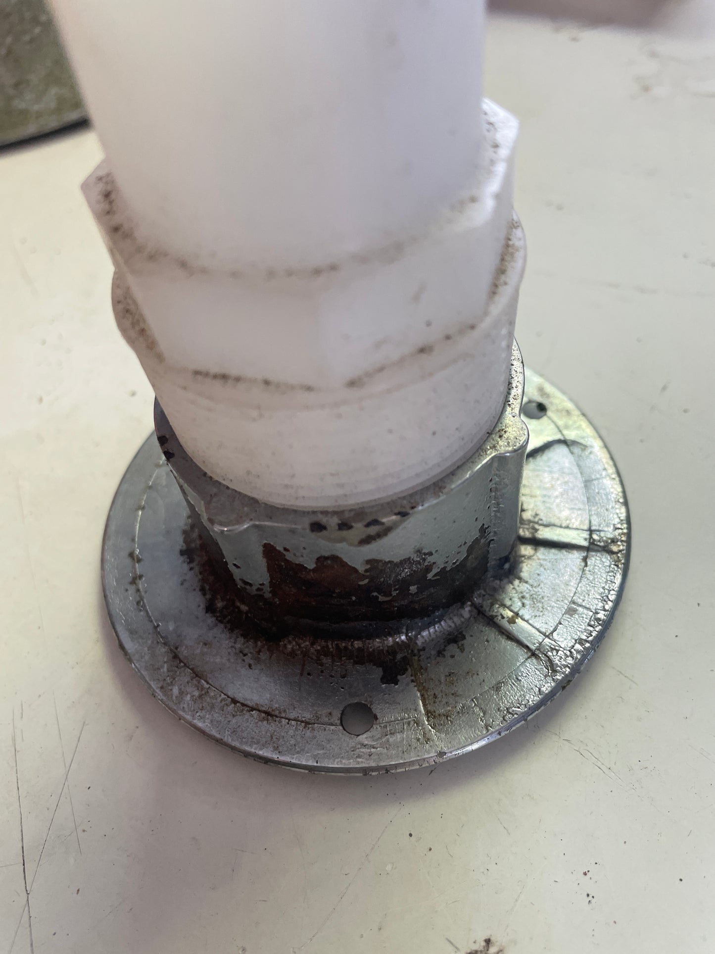 Chromed Bronze Water Deck Plug With Thru Hull 1 1/2”