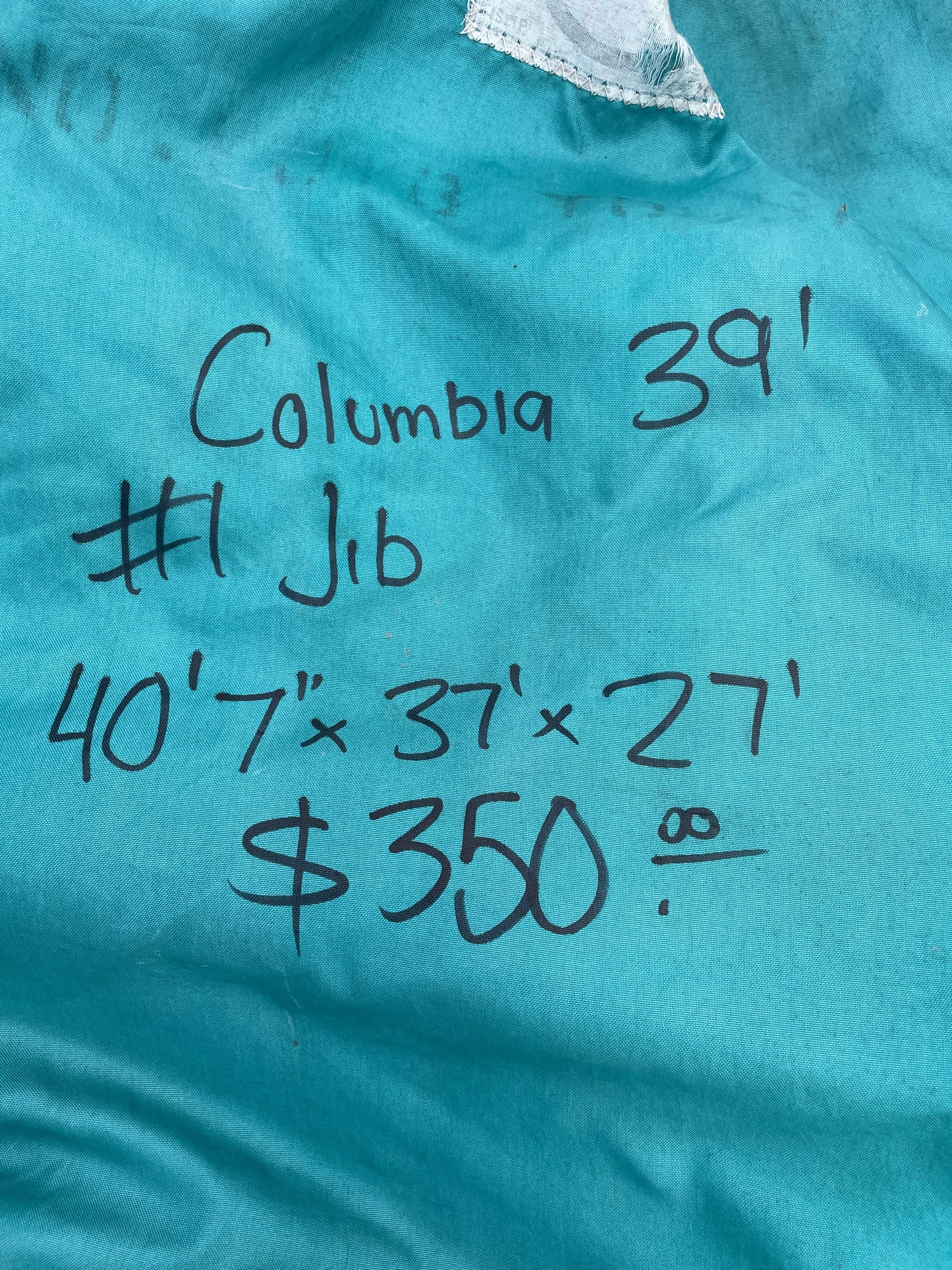 Columbia 39 #1 Jib- 40’7” x 37’ x 27’