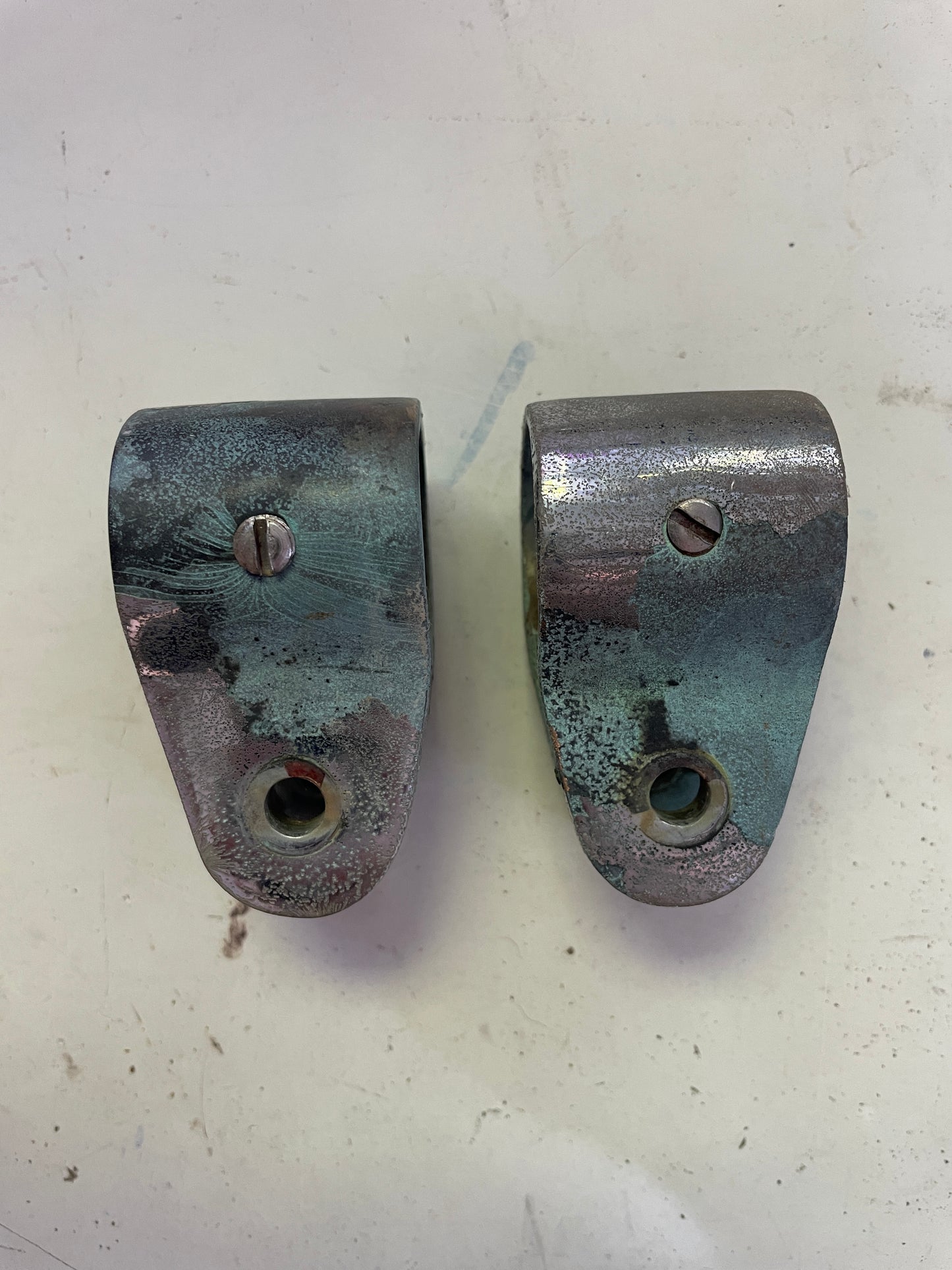 PAIR Chromed Bronze Jaw Slides - 1”