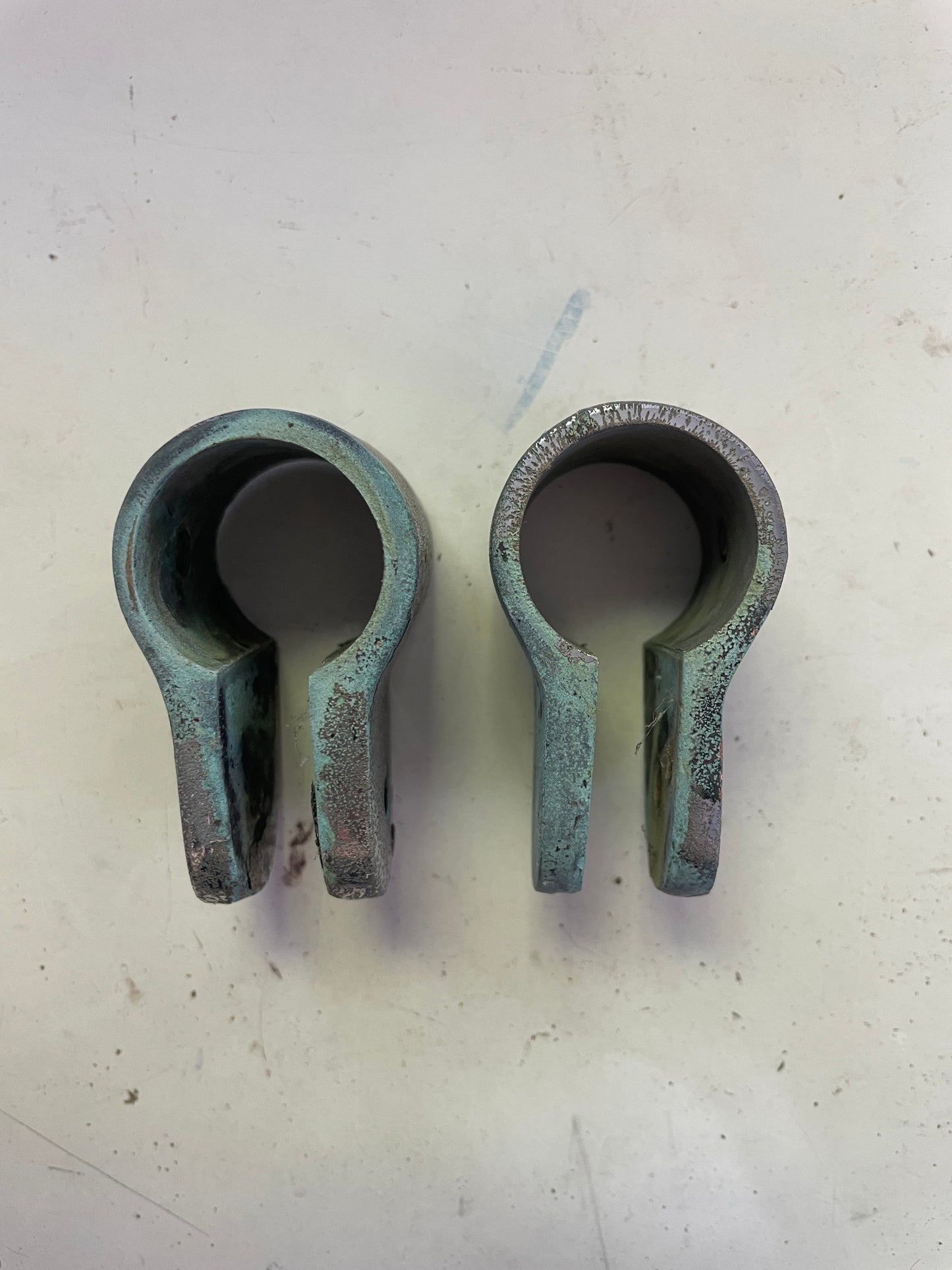 PAIR Chromed Bronze Jaw Slides - 1”