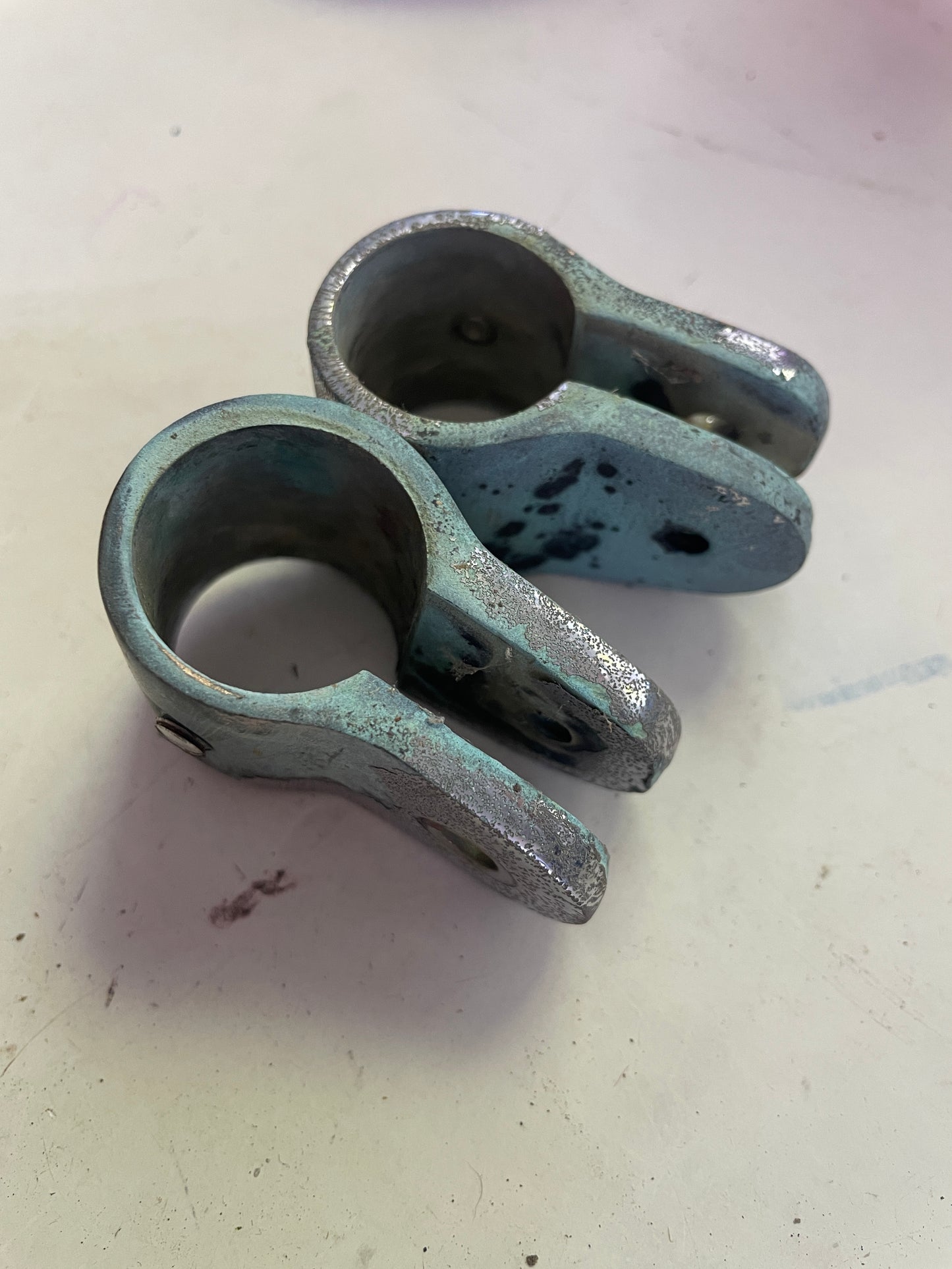 PAIR Chromed Bronze Jaw Slides - 1”