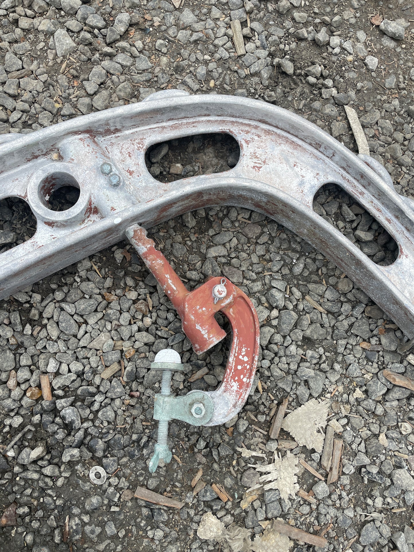 PAIR Of Aluminum Dinghy Davits Off Morgan 415 Out Island