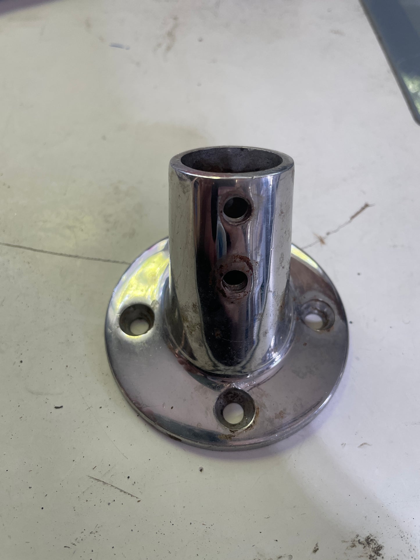 Stainless Steel Angled 7/8” Stanchion Base
