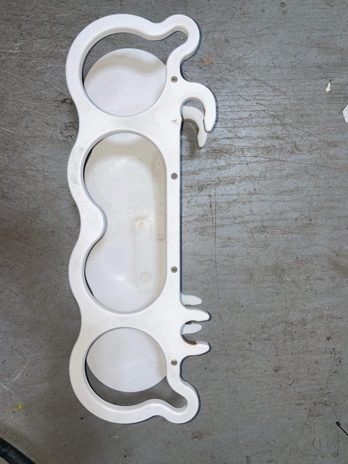 Poly White Edson 4 Cup Holder - 9.5” Pedestal Guard