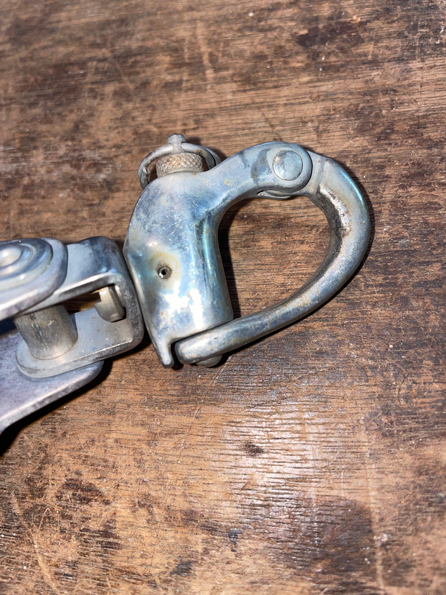 Schaefer Fiddle W/Shackle- 2 1/2” & 1 3/8” Sheaves- 7/16” Line