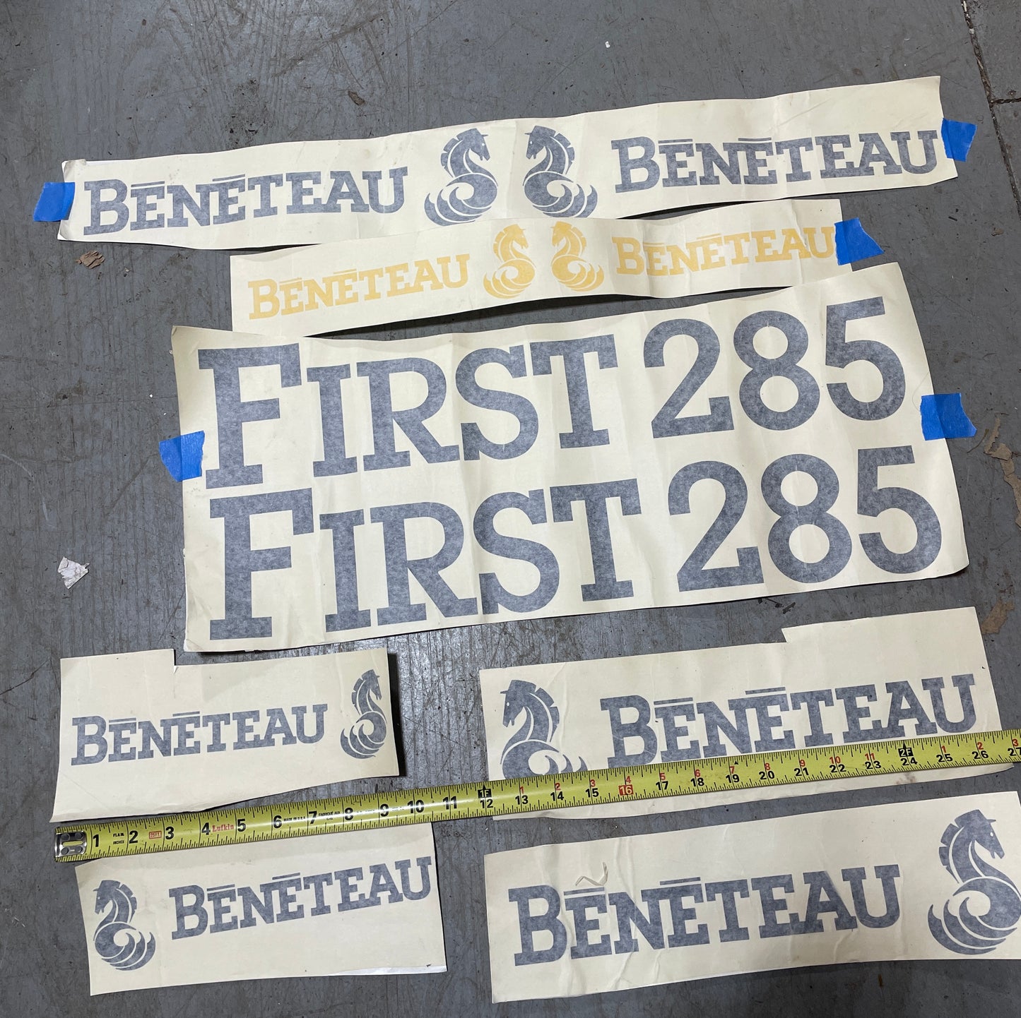 Lot of 7 Beneteau First 285 Vinyl Stickers