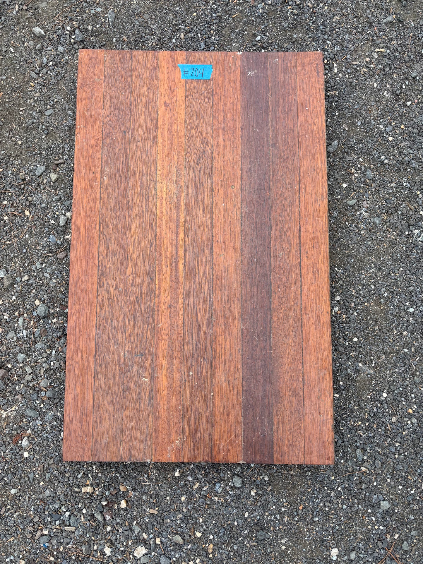 1934 Eisenhower 50' Mahogany Floor Piece - 36 3/4" Long x 22 3/4" Wide x 3/4" Thick -- #204