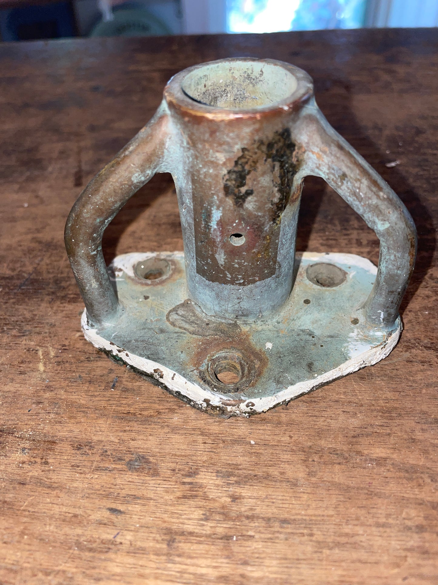 Bronze Stanchion Base For 1” Tubing