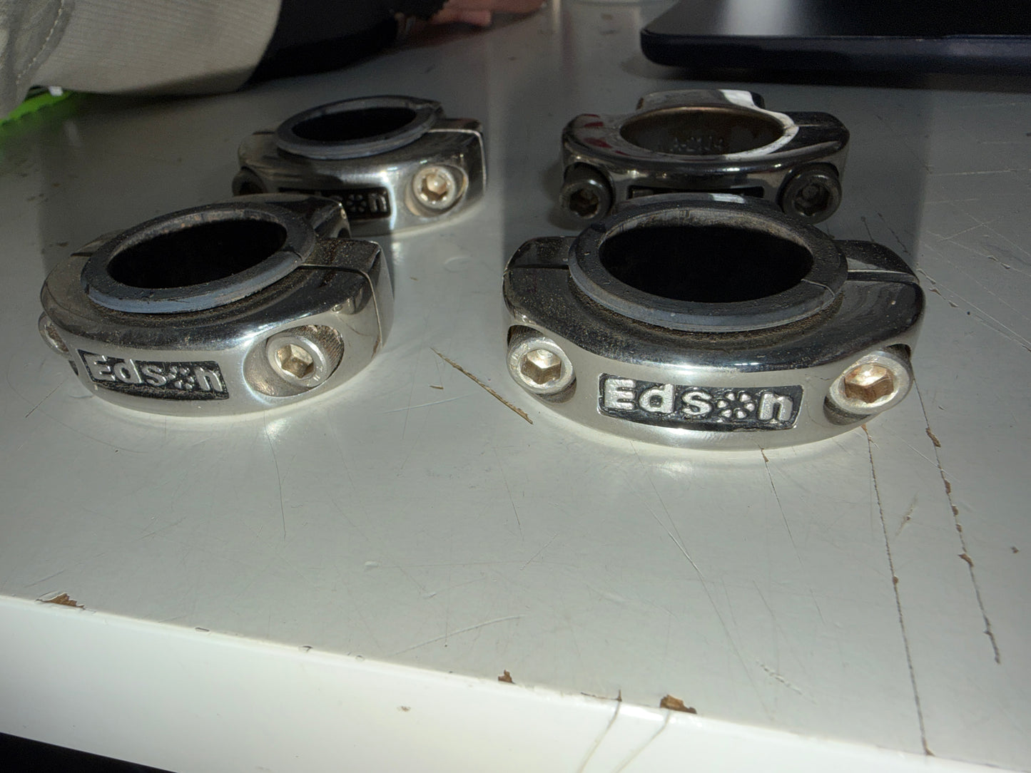 Set of 4 - Edson Universal Clamp On Table Mounting Hardware - 1" Tubing