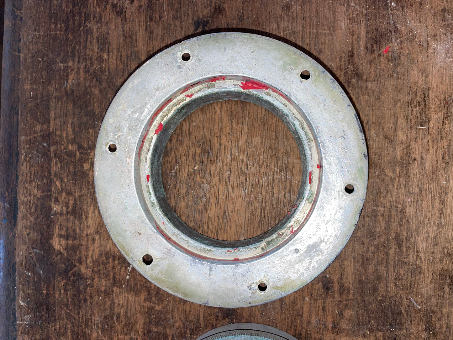 4 7/8” Chromed Bronze Threaded Deck Plate