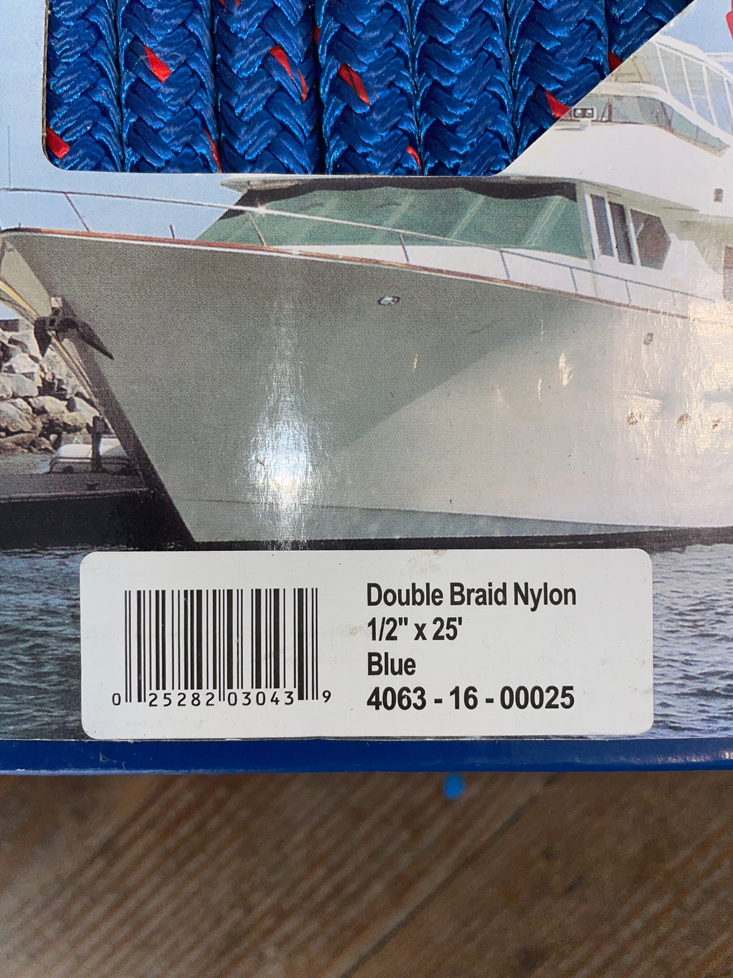 West Marine 1/2” x 25’ Double Braided Dock Line- NEW