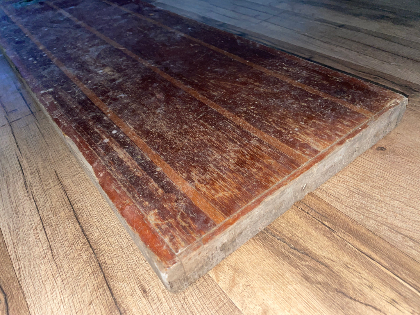 Teak & Holly Floor Board - 30 3/4” Long x 9 3/8” Wide x 1 1/8” Thick