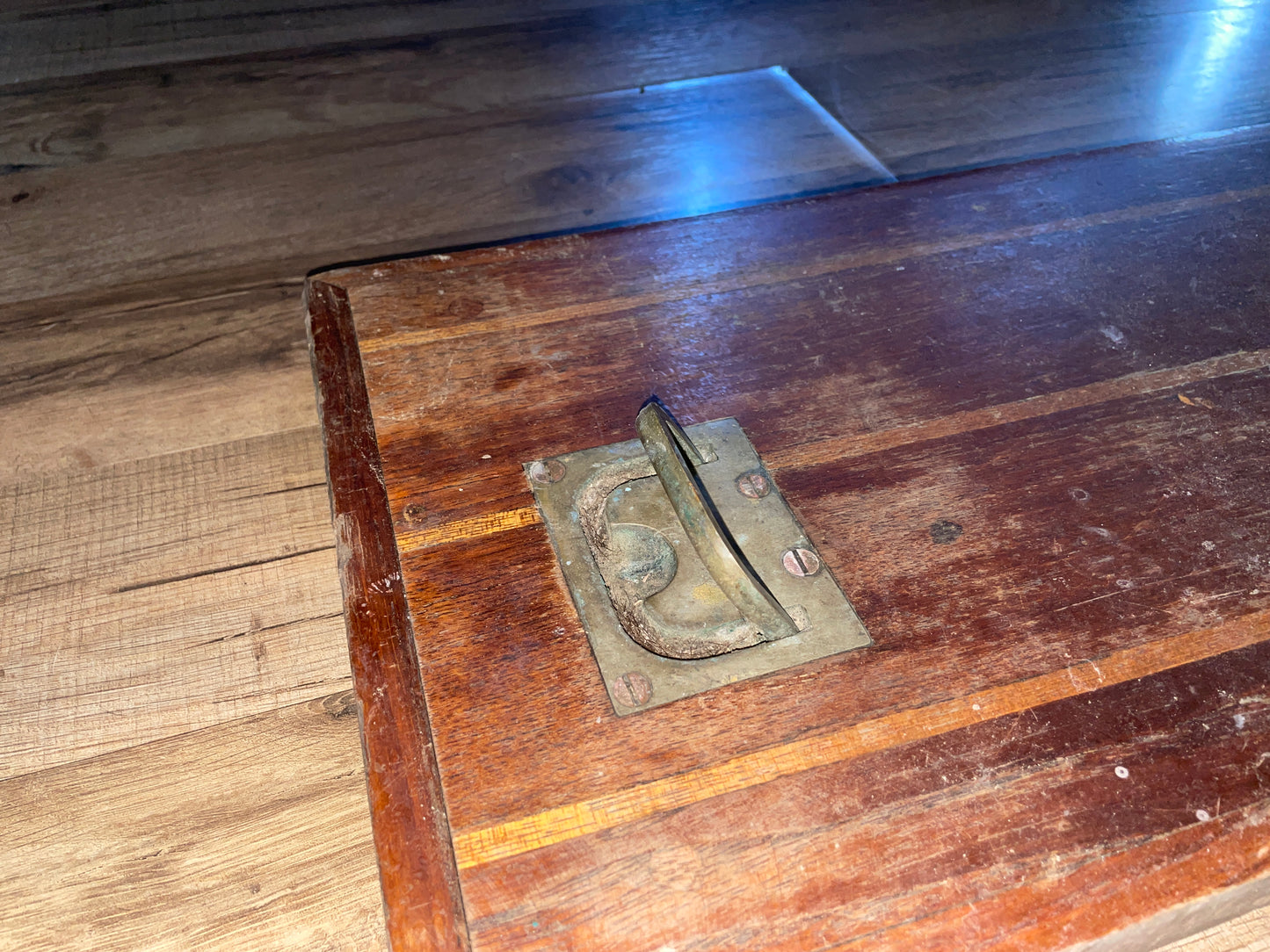 Teak & Holly Floor Board - 30 3/4” Long x 9 3/8” Wide x 1 1/8” Thick