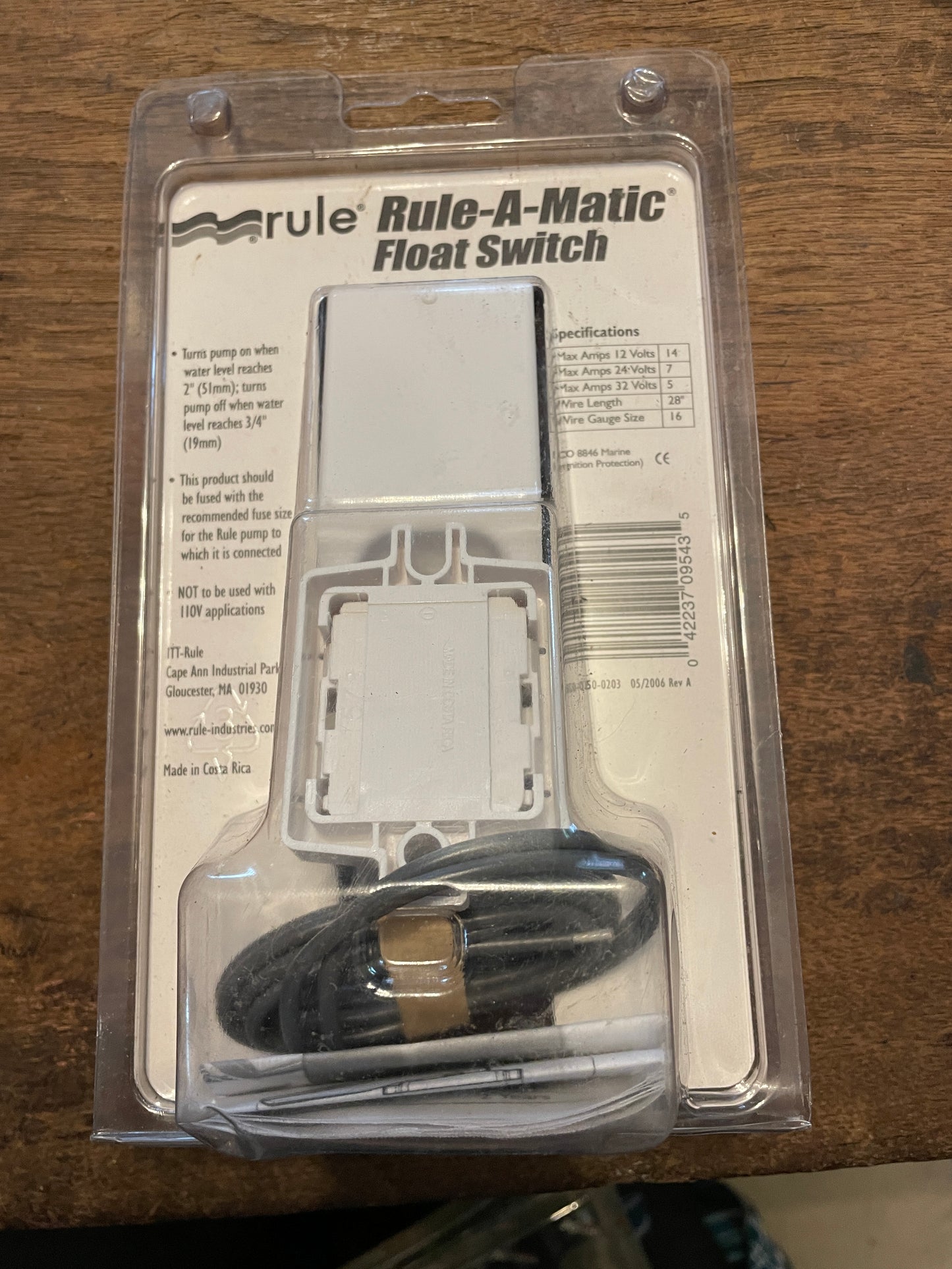 Rule-A-Matic Bilge Float Switch- NEW Model 35A