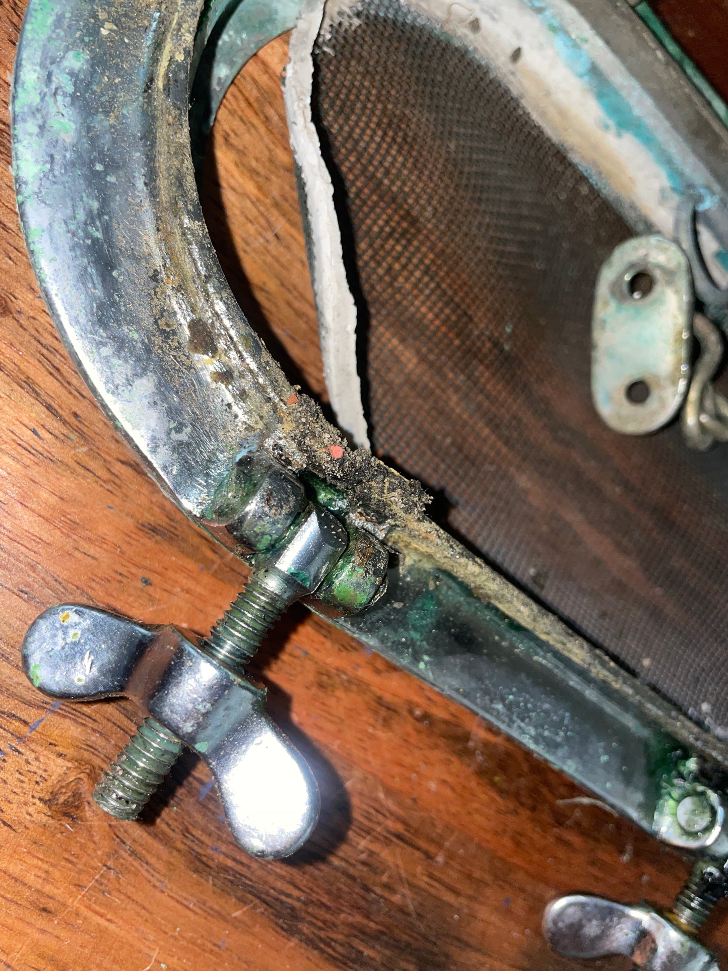 Chromed Bronze Opening Port Light - ID 8” Long x 4 1/8” Wide